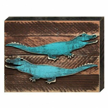 CLEAN CHOICE Alligator Art on Board Wall Decor CL2969745